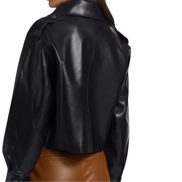 Free People We the Free Alexis Vegan Leather Jacket NWT - Picture 3 of 16
